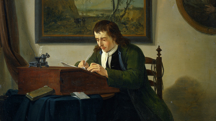 Jan Ekels the Younger: A Man Writing at his Desk