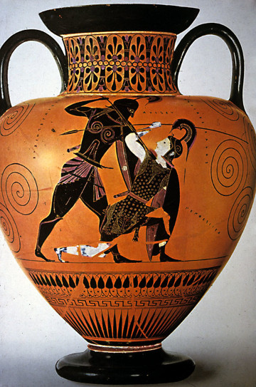 Achilles killing Penthesilea by Exekias