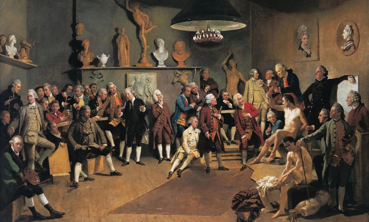 The Portraits of the Academicians of the Royal Academy, 1771-72 by Johan Zoffany