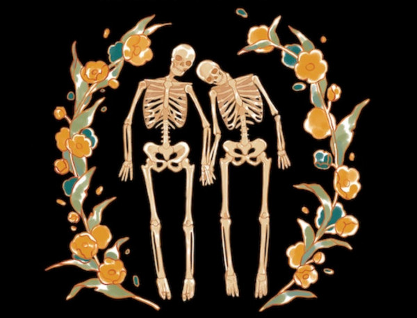 Two skeletons from the Band of Thebes graves by Sander Berg